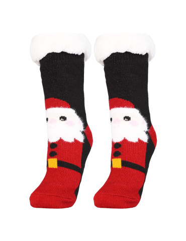 Skarpetki długie - Świąteczne ciepłe skarpety damskie bambosze zimowe CZARNY - produkt 1