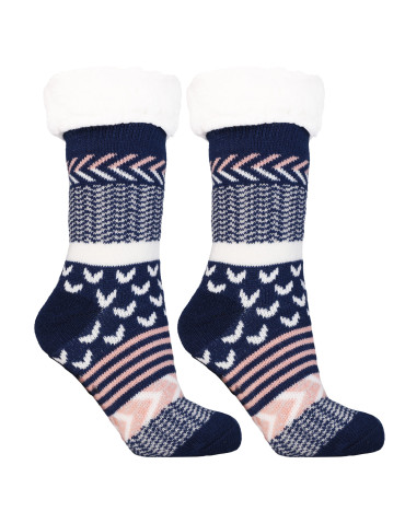Ciepłe skarpety damskie zimowe z motywem norweskim