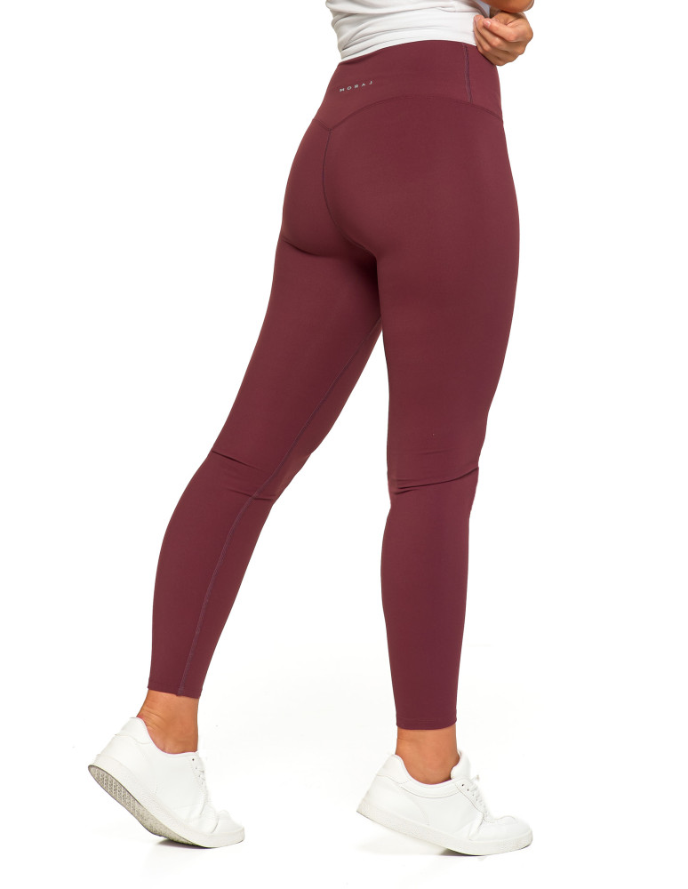 Legginsy damskie - Legginsy damskie sportowe funkcyjne z wysokim stanem BORDOWY - produkt moraj.pl 5