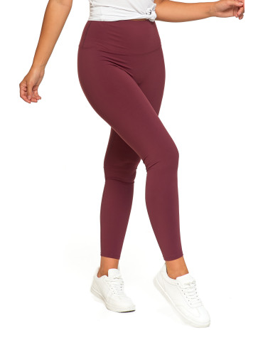 Legginsy damskie - Legginsy damskie sportowe funkcyjne z wysokim stanem BORDOWY - produkt 10