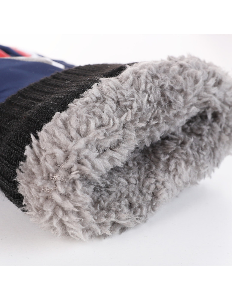 Rękawiczki - Dziecięce rękawiczki zimowe ocieplane futerkiem GRANATOWY  - produkt moraj.pl 2