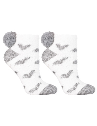 Skarpetki za kostkę - Ciepłe skarpetki damskie za kostkę z pomponem i ABS 3-pak WIELOKOLOROWY - produkt 4