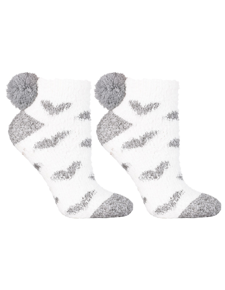 Skarpetki za kostkę - Ciepłe skarpetki damskie za kostkę z pomponem i ABS 3-pak WIELOKOLOROWY - produkt moraj.pl 4