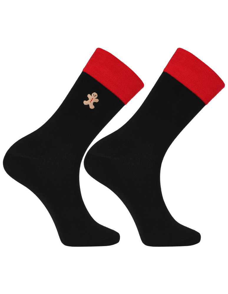 Skarpetki długie - Świąteczne męskie skarpetki długie z pierniczkiem 2-pak WIELOKOLOROWY - produkt moraj.pl 3