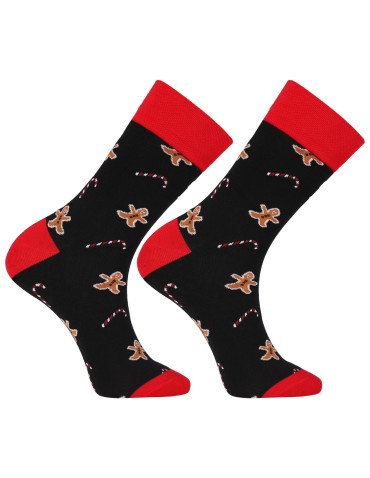 Skarpetki długie - Świąteczne męskie skarpetki długie z pierniczkiem 2-pak WIELOKOLOROWY - produkt 4