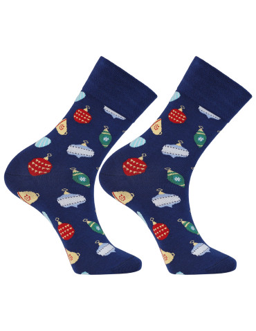 Skarpetki długie - Świąteczne męskie skarpetki w bombki i światełka 2-pak WIELOKOLOROWY - produkt 3