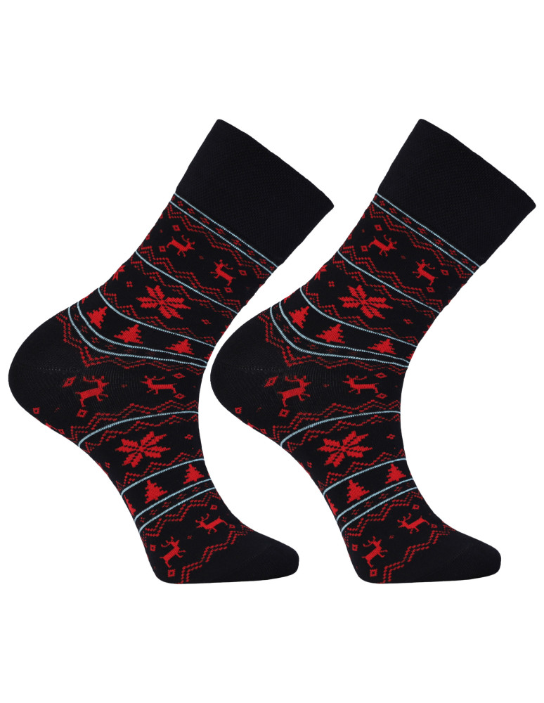 Skarpetki długie - Zestaw męskich skarpetek świątecznych norweskie wzory 2-pak WIELOKOLOROWY - produkt moraj.pl 4