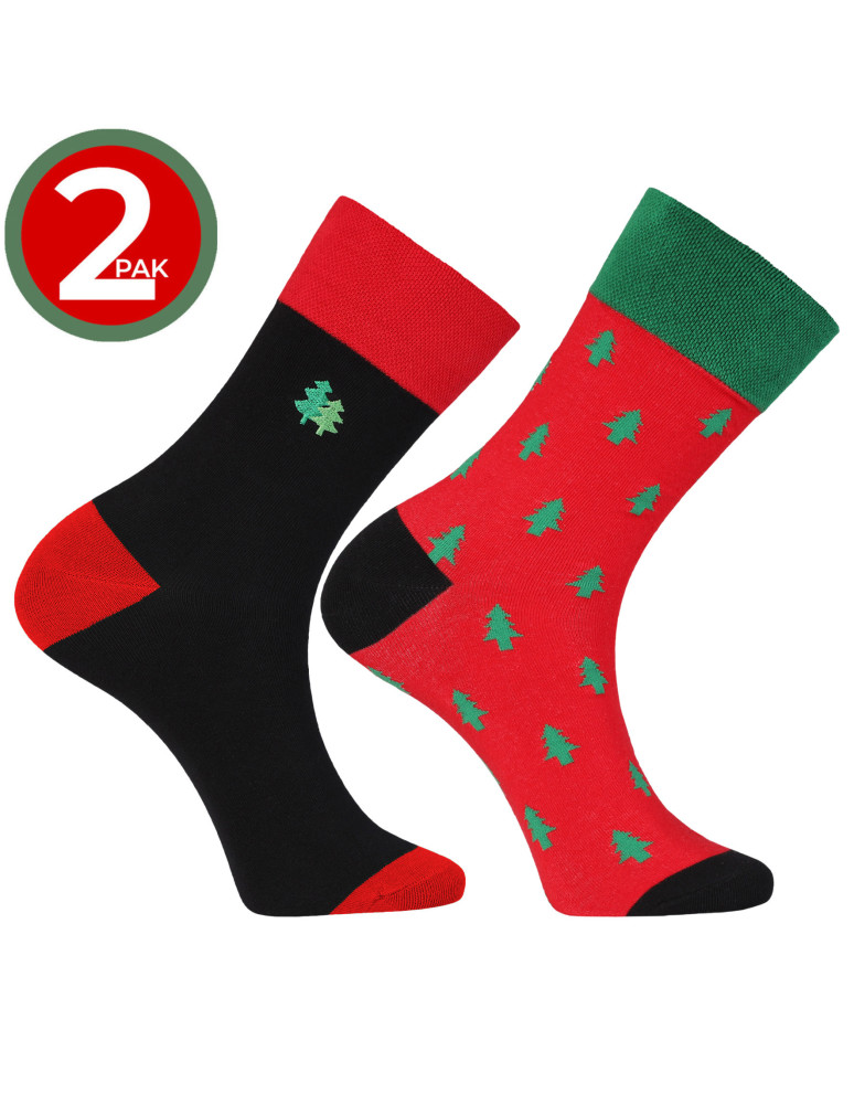 Kategorie produktów - Zestaw męskich skarpetek świątecznych w choinki 2-pak WIELOKOLOROWY  - produkt moraj.pl 5