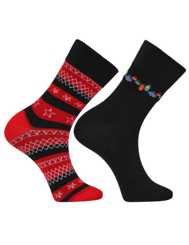 Zestaw męskich skarpet świątecznych w bombki i gwiazdy 2-pak