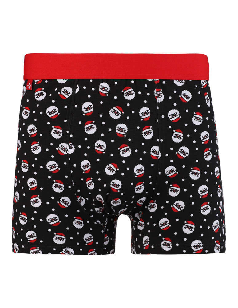 Bokserki dopasowane - Męskie bokserki dopasowane świąteczne z motywem Mikołaja WIELOKOLOROWY - produkt moraj.pl 1