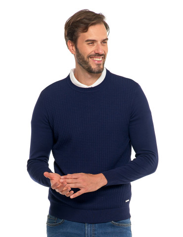 Męski sweter klasyczny z wiskozy elegancki