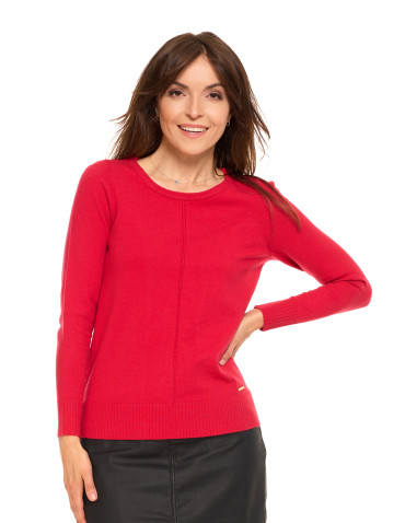 Sweter damski klasyczny z długim rękawem