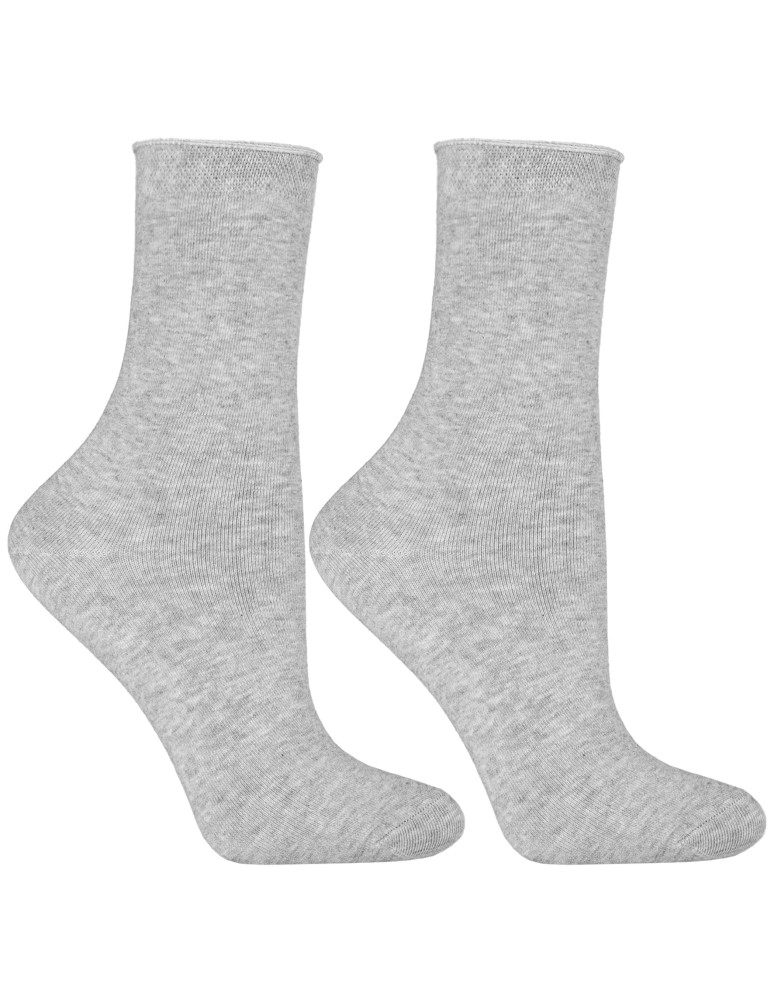 Skarpetki długie - Damskie skarpetki długie z bezuciskowym ściągaczem 3-pak WIELOKOLOROWY - produkt moraj.pl 3