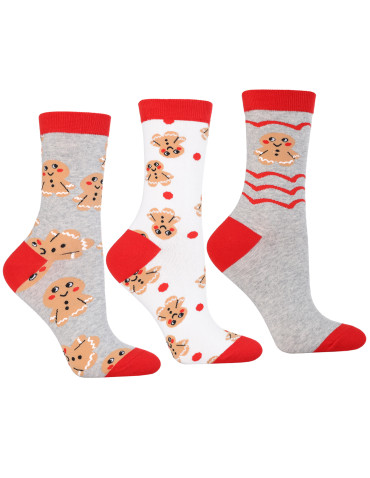 Zestaw damskich skarpetek z motywem piernika 3-pak