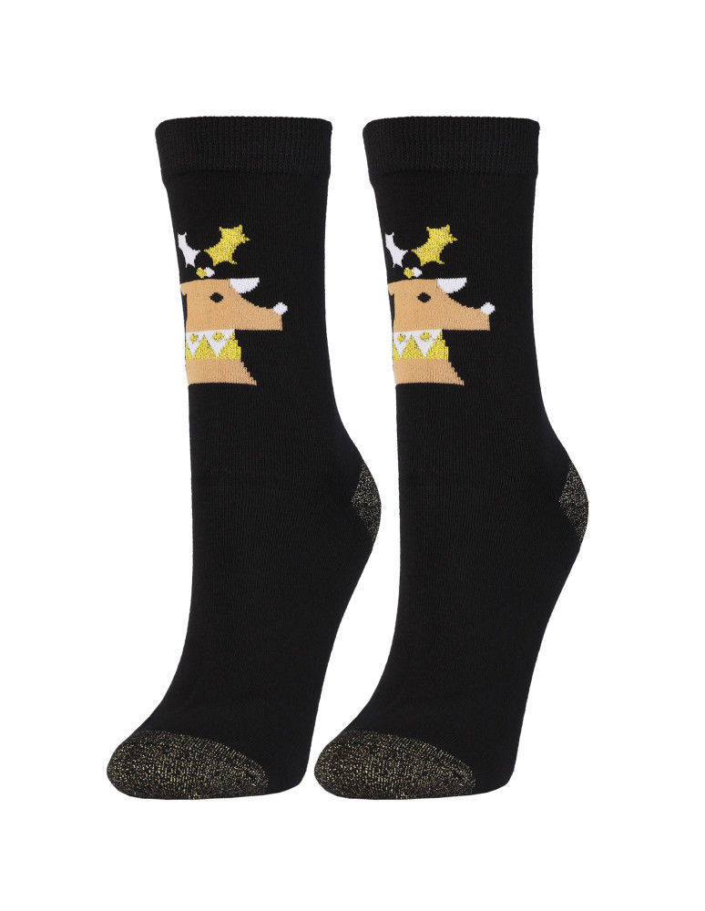 Skarpetki długie - Zestaw damkich skarpetek z motywem reniferów 3-pak WIELOKOLOROWY - produkt moraj.pl 2