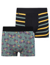 Zestaw bokserki męskie dopasowane bawełniane zabawne 2-pak WIELOKOLOROWY