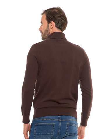 Męski sweter klasyczny z golfem bawełniany  - produkt 2