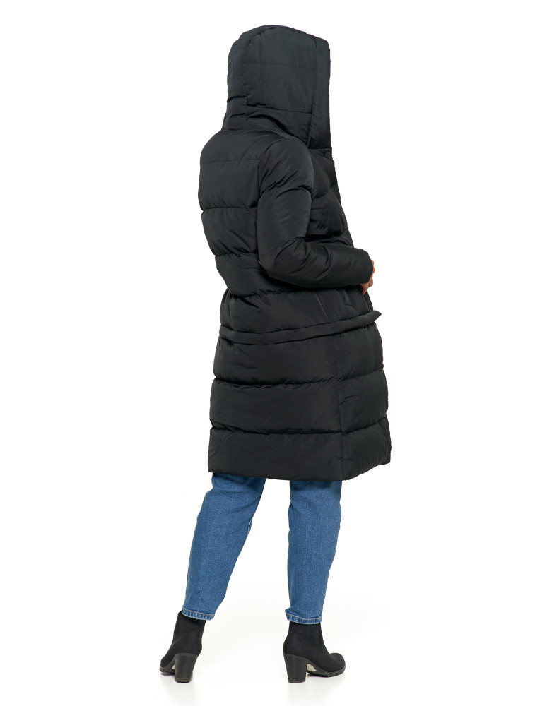 Kurtki i kamizelki - Długa kurtka damska puchowa z wypełnieniem syntetycznym 2w1 CZARNY  - produkt moraj.pl 10