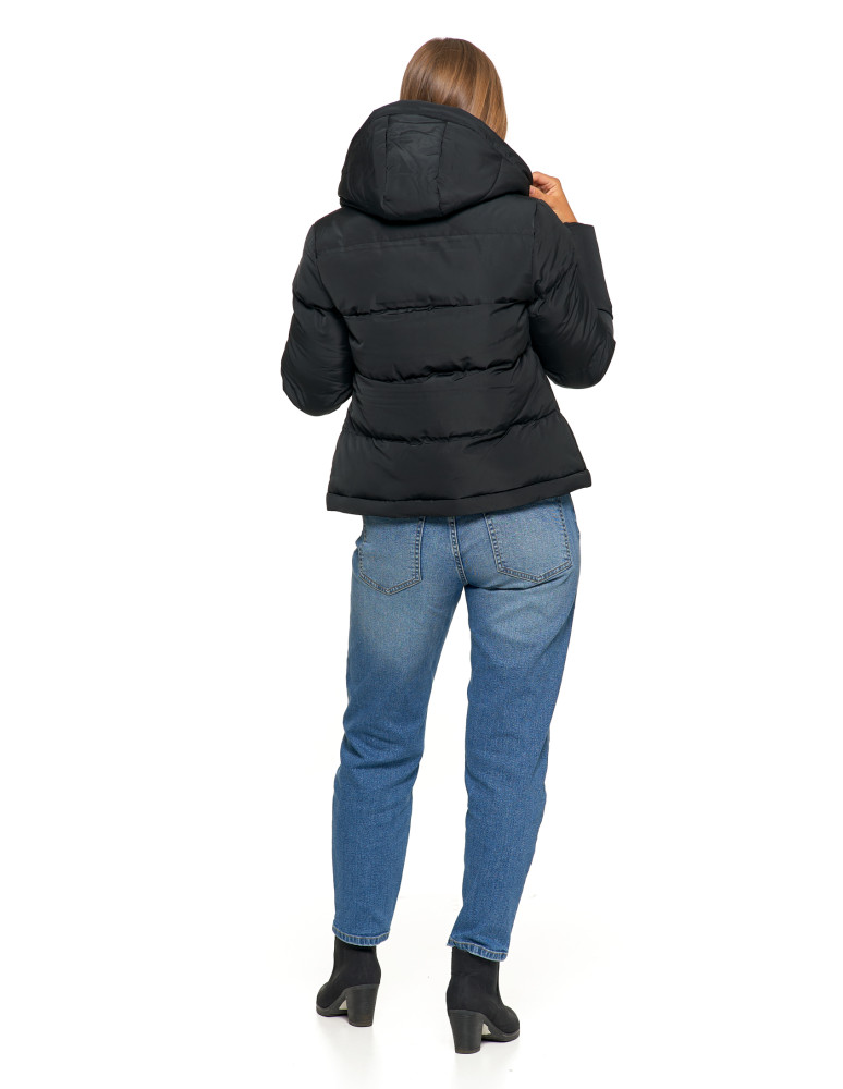 Kurtki i kamizelki - Długa kurtka damska puchowa z wypełnieniem syntetycznym 2w1 CZARNY  - produkt moraj.pl 13