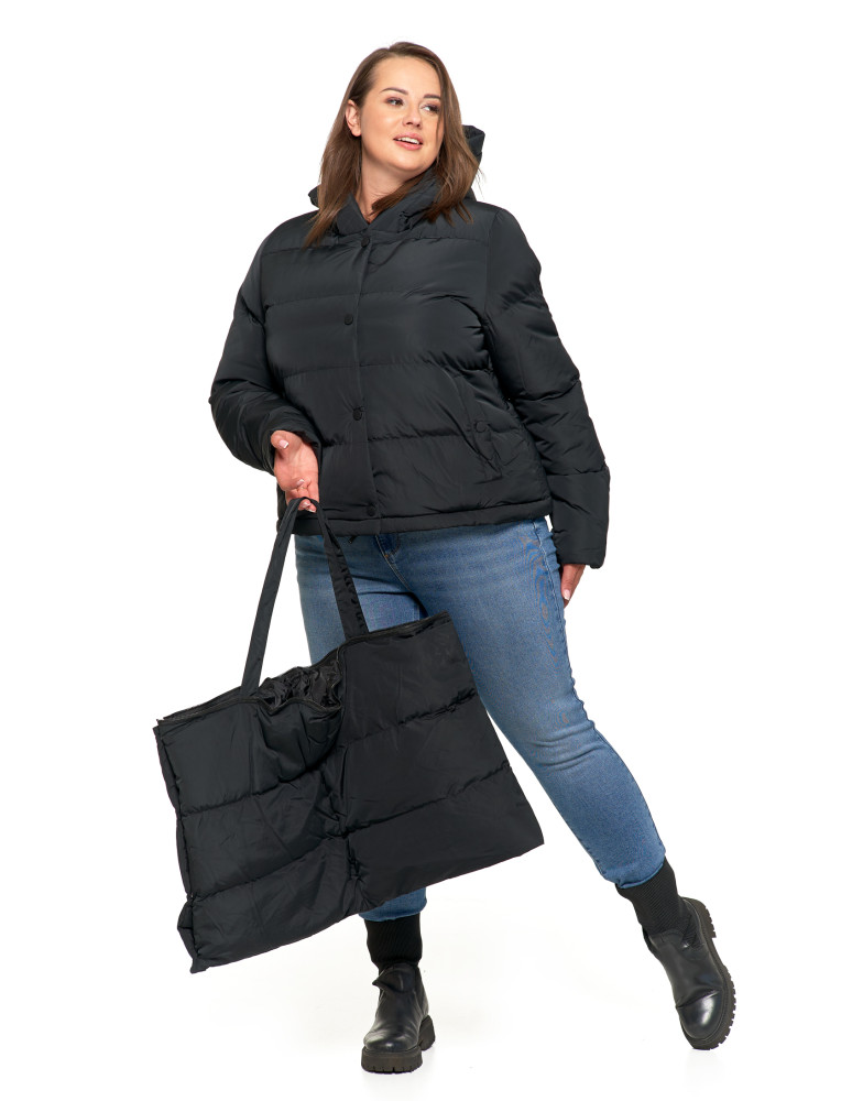 Kurtki i kamizelki - Długa kurtka damska puchowa z wypełnieniem syntetycznym 2w1 CZARNY  - produkt moraj.pl 14