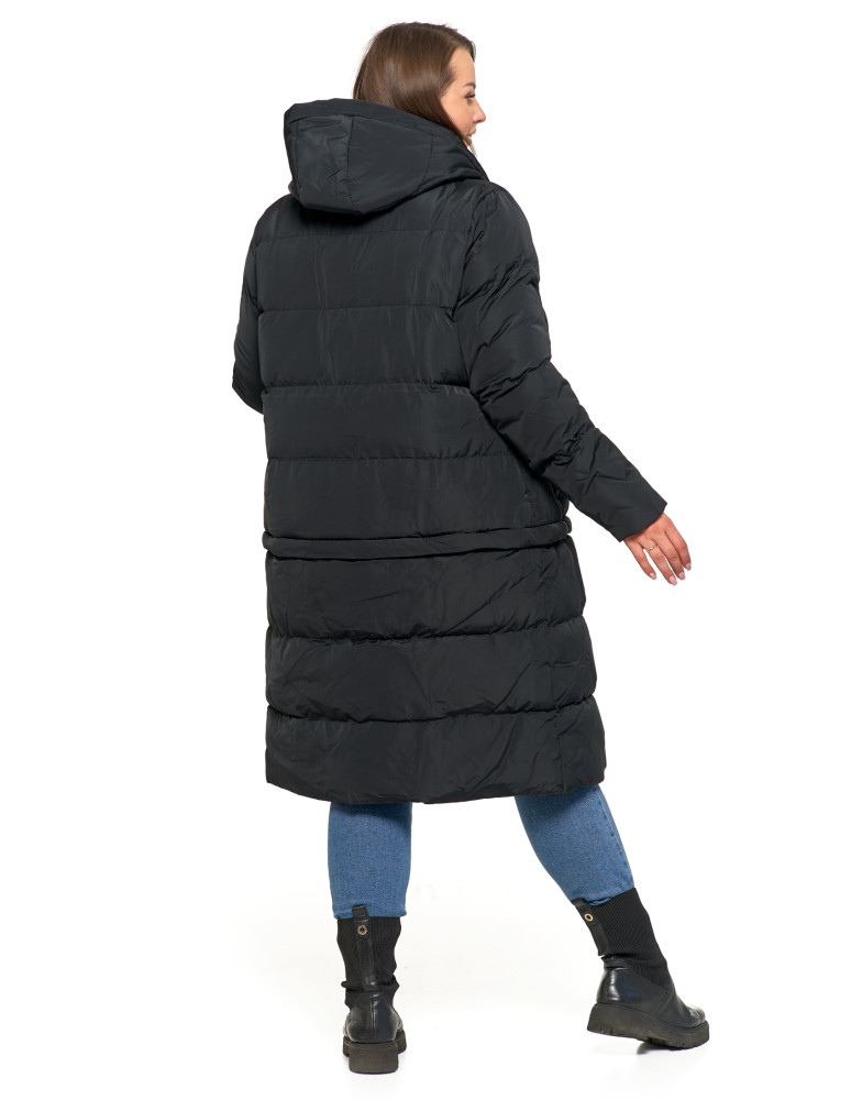 Kurtki i kamizelki - Długa kurtka damska puchowa z wypełnieniem syntetycznym 2w1 CZARNY  - produkt moraj.pl 17