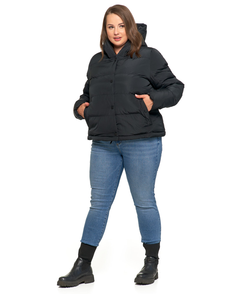 Kurtki i kamizelki - Długa kurtka damska puchowa z wypełnieniem syntetycznym 2w1 CZARNY  - produkt moraj.pl 19