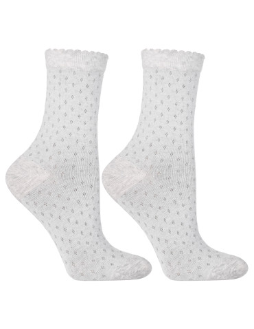 Damskie skarpetki długie z delikatnym wzorem 3-pak  - produkt 2