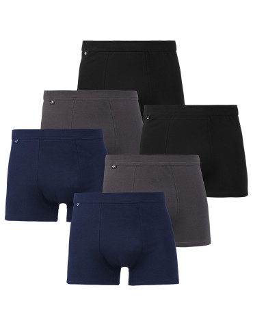 Majtki męskie bokserki Plus Size dopasowane bawełna 6-pak