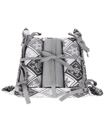 Komplet ręczników kuchennych świątecznych 3 szt. prezent  - produkt 2