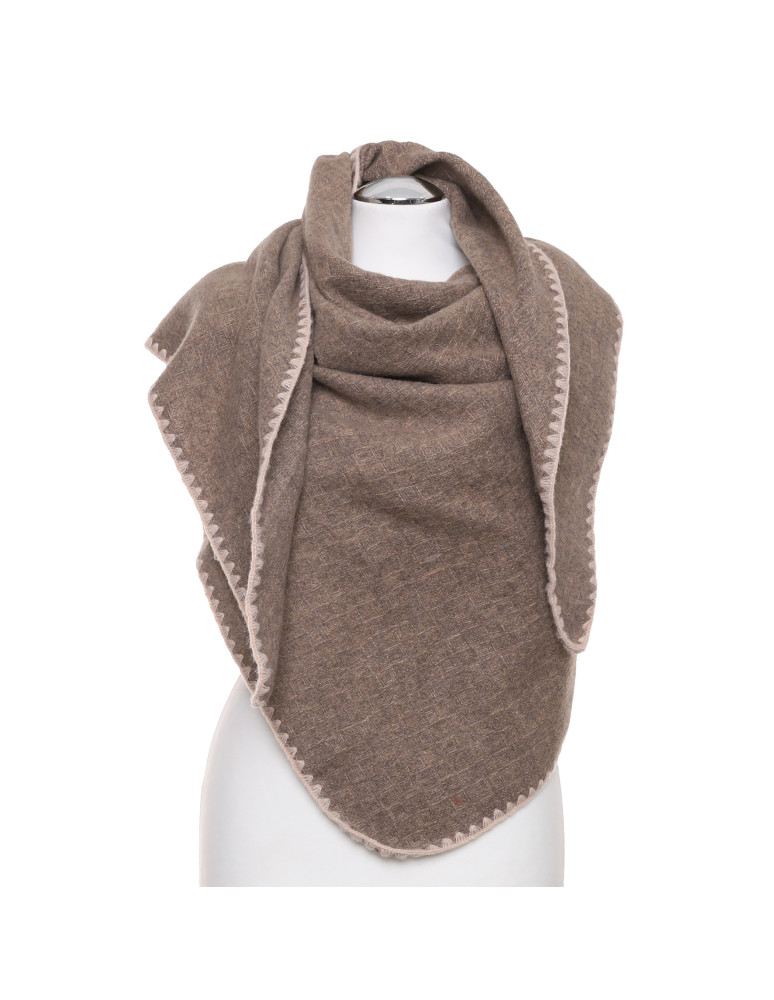 Szale i chusty - Ciepła chusta damska boho BRĄZOWY - produkt moraj.pl 1