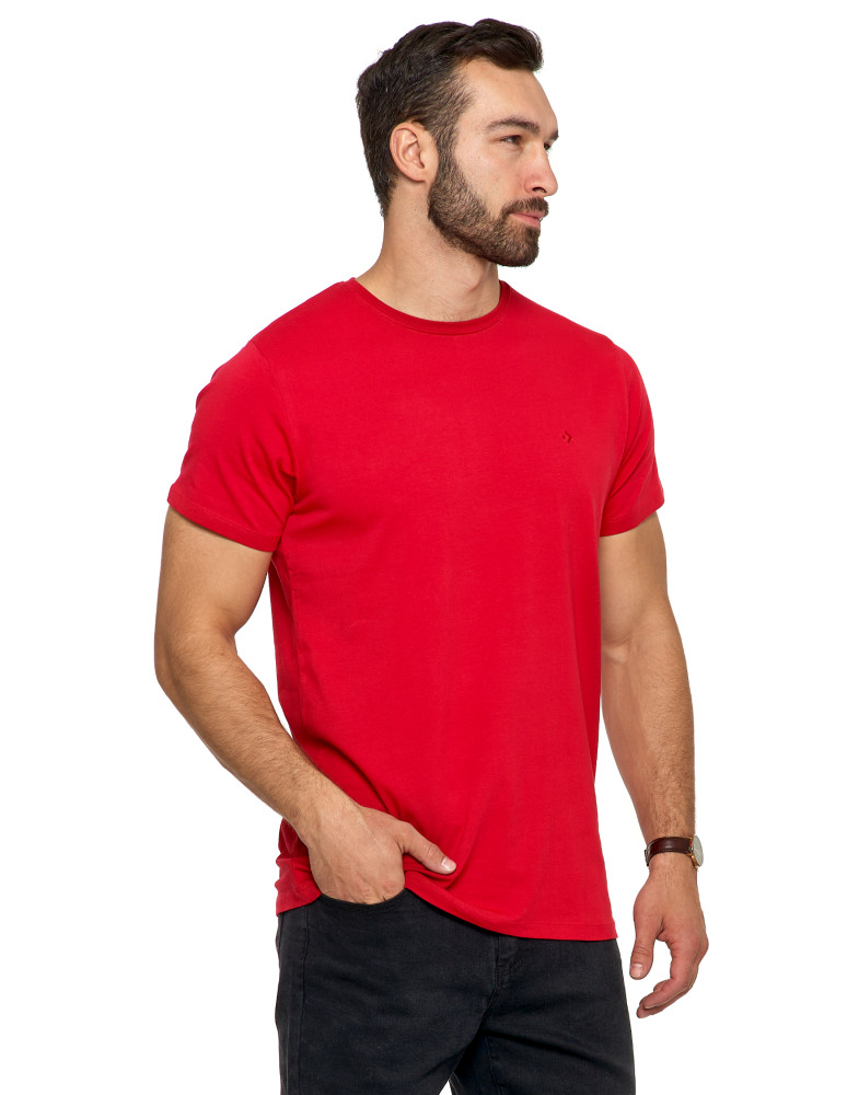 Koszulki i Tank Topy - Koszulka męska T-shirt bawełniana Premium okrągły dekolt CZERWONY - produkt moraj.pl 2