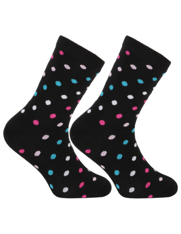 Skarpetki bawełniane długie dziewczęce paski i kropki 3-pak  - produkt 2