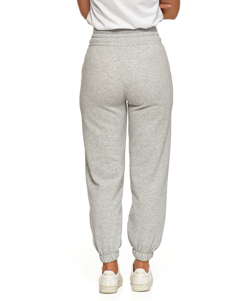 Spodnie damskie - Damskie spodnie dresowe ocieplane joggery z wysokim stanem SZARY  - produkt moraj.pl 9