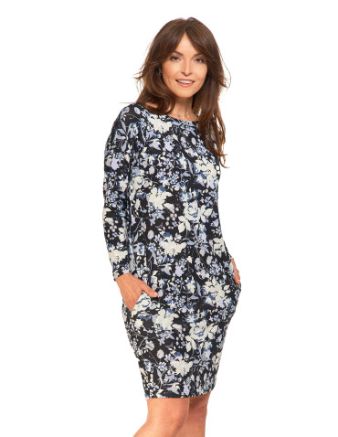 Sukienki i kombinezony - Sukienka ołówkowa z kieszeniami i luźniejszą górą WZÓR 1 - produkt 2