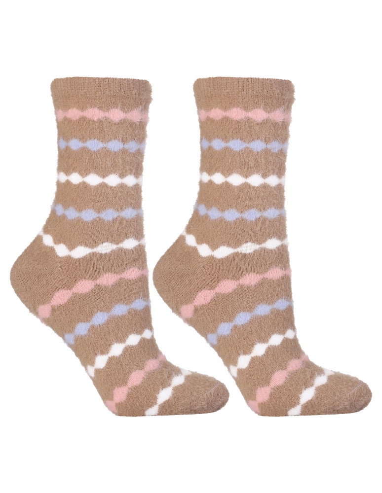 Skarpetki długie - Ciepłe damskie skarpetki długie alpaka 3-pak WIELOKOLOROWY - produkt moraj.pl 3