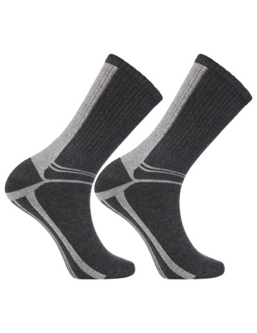 Skarpetki długie - Ciepłe skarpety męskie długie bawełnaine Thermo Frotte 3-pak WIELOKOLOROWY - produkt 3