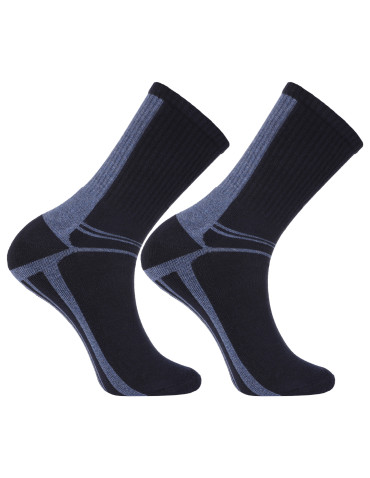 Skarpetki długie - Ciepłe skarpety męskie długie bawełnaine Thermo Frotte 3-pak WIELOKOLOROWY - produkt 4