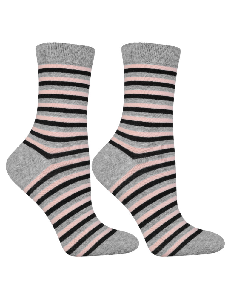 Skarpetki długie - Damskie skarpetki długie z motywem kwiatów 3-pak WIELOKOLOROWY - produkt moraj.pl 3