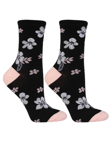 Skarpetki długie - Damskie skarpetki długie z motywem kwiatów 3-pak WIELOKOLOROWY - produkt 4