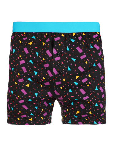 Męskie bokserki luźne bawełniane z kontrastowym paskiem