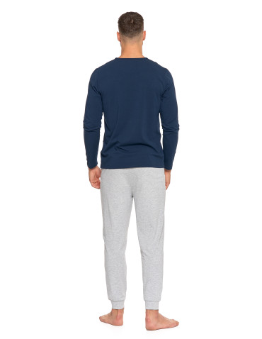 Męska piżama z długim rękawem i ściągaczami  - produkt 2