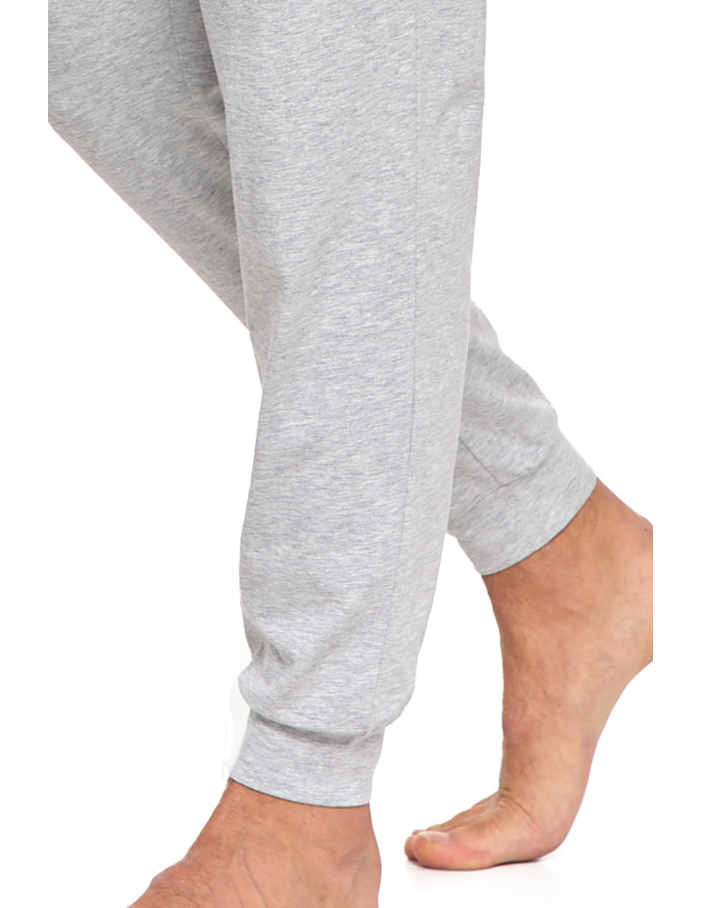 Piżamy z długim rękawem - Męska piżama z długim rękawem i ściągaczami GRANATOWY  - produkt moraj.pl 4