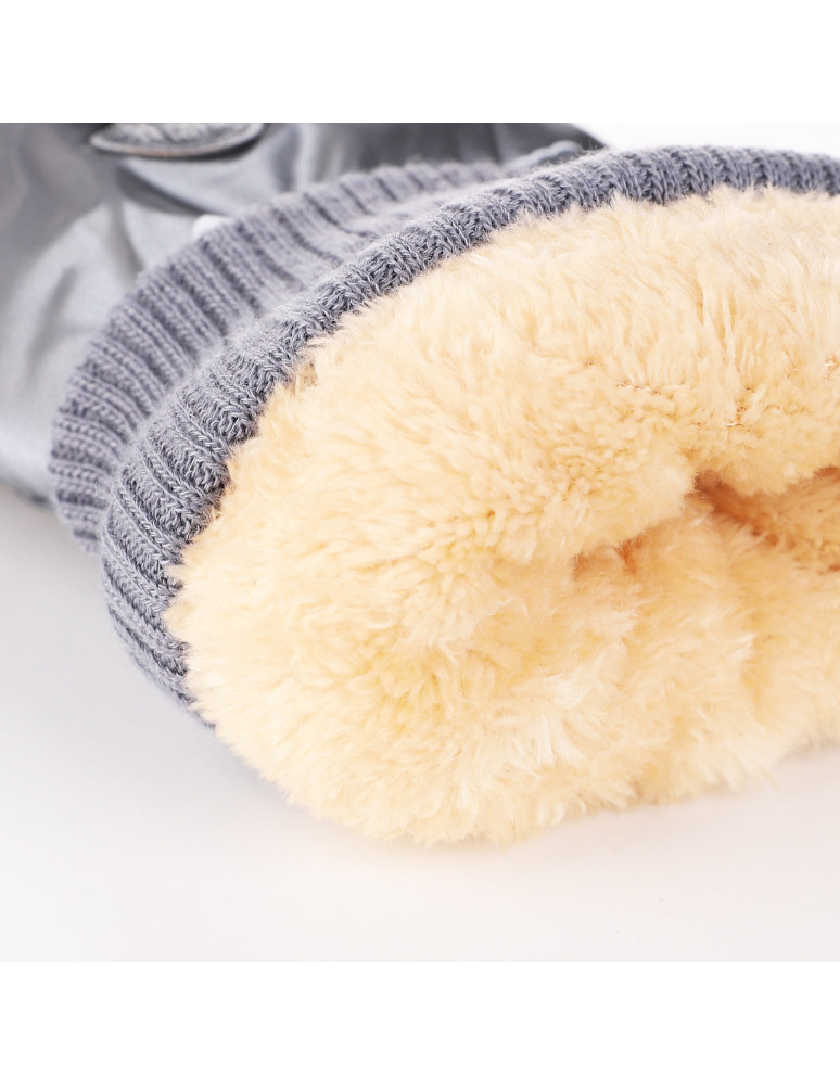 Rękawiczki - Zimowe rękawiczki dziecięce jednopalczaste z motywem misia SREBRNY - produkt moraj.pl 3