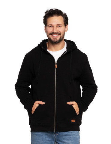 Męska bluza ocieplana na zamek z kapturem