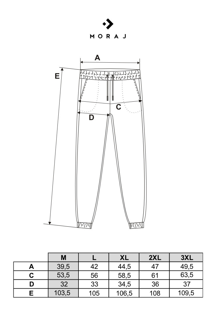 Spodnie dresowe męskie ocieplane joggery