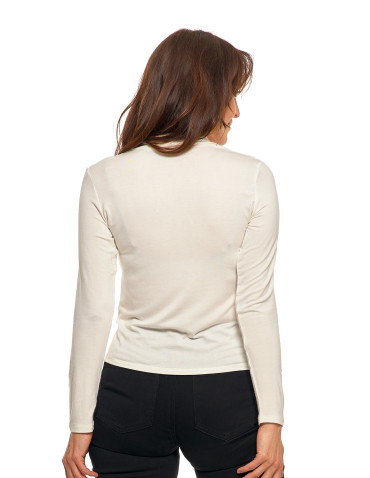 Damska bluzka z golfem i długim rękawem wiskozowa  - produkt 2