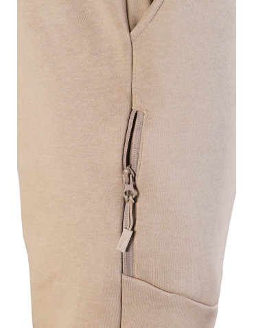 Spodnie męskie - Spodnie dresowe męskie ocieplane joggery BEŻOWY - produkt 5