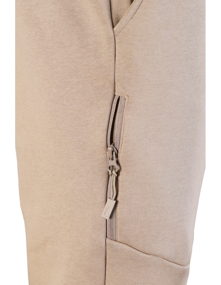 Spodnie męskie - Spodnie dresowe męskie ocieplane joggery BEŻOWY - produkt moraj.pl 5