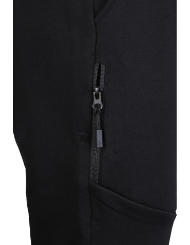 Spodnie męskie - Spodnie dresowe męskie ocieplane joggery CZARNY - produkt 5