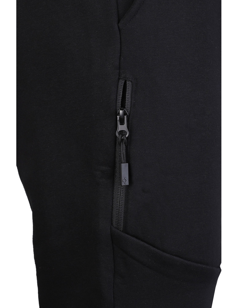 Spodnie męskie - Spodnie dresowe męskie ocieplane joggery CZARNY  - produkt moraj.pl 5